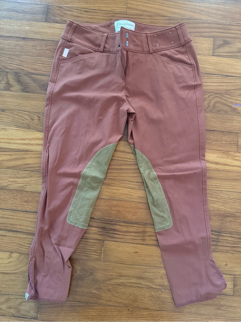 The Tailored Sportsman Trophy Hunter Rust Breeches with Tan Knee Patches
